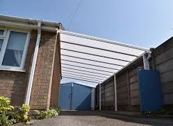 carport beside a house